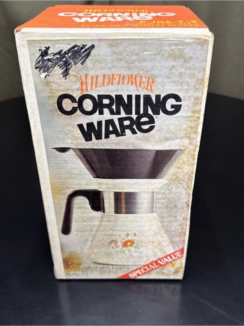 Corning Ware Wildflower 6 Cup Filter Drip Coffee Maker P-106-7-S UNOPENED